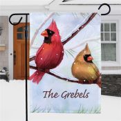 Personalized Cardinals Garden Flag