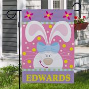 Easter Bunny Personalized Garden Flag