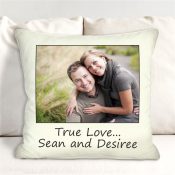 Custom Message Photo Throw Pillow