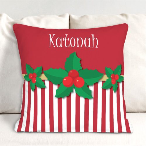 Personalized Christmas Throw Pillow