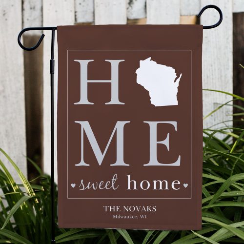 Personalized Home Sweet Home Welcome Garden Flag