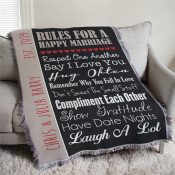Personalized Wedding Tapestry Throw