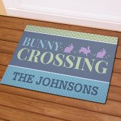 Personalized Bunny Crossing Doormat