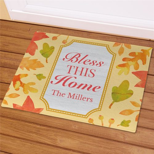 Personalized Bless This Home Welcome Mat