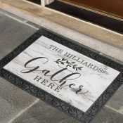 Personalized Gather Here Doormat