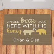 Personalized Bear And His Honey Doormat