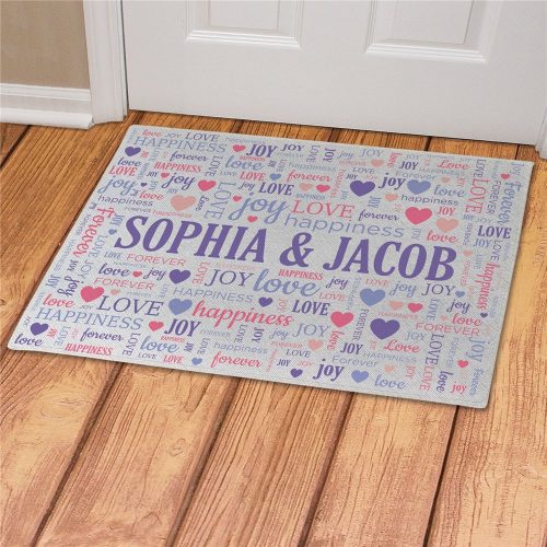 Personalized Love Words Doormat