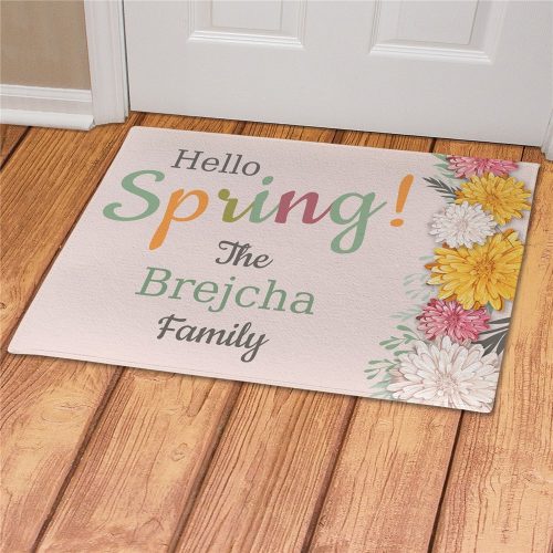 Personalized Hello Spring! Doormat