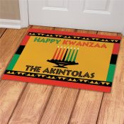 Personalized Happy Kwanzaa Doormat