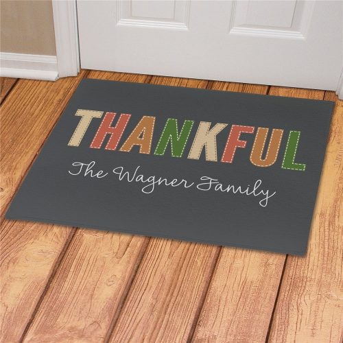 Personalized Thankful Doormat