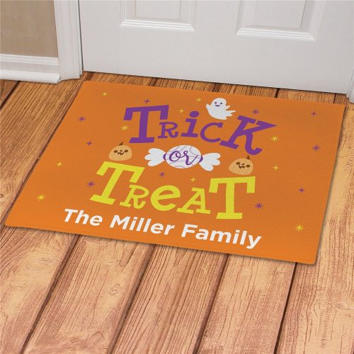 Personalized Trick or Treat Doormat