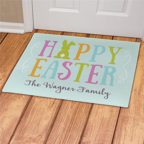 Personalized Happy Easter Doormat