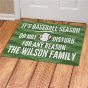 Personalized It’s Baseball Season Do Not Disturb Grass Doormat
