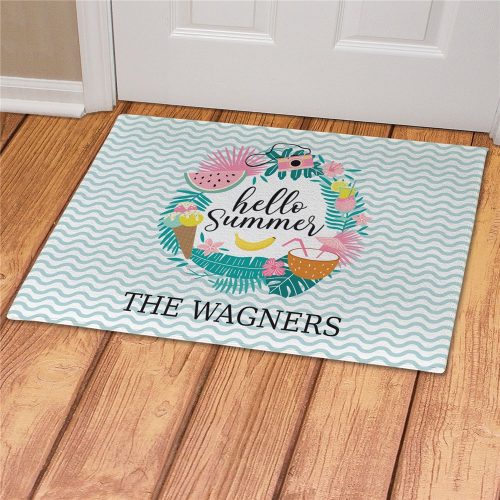 Personalized Hello Summer Doormat
