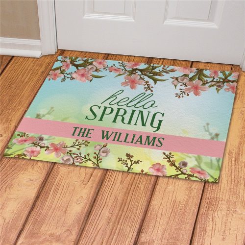 Personalized Hello Spring Doormat