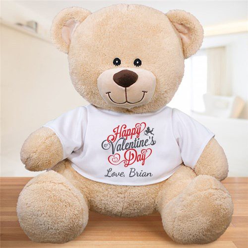 Personalized Happy Valentines Day Sherman Bear