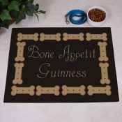 Personalized Bone Appetit Dog Food Mat