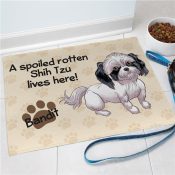 Personalized Shih Tzu Spoiled Here Doormat