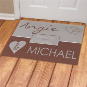 Custom Couple's Love Welcome Mat