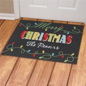 Christmas Lights Personalized Doormats
