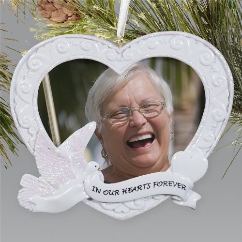 Personalized Memorial Christmas Ornament Frame | Heart