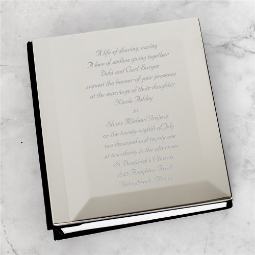 Wedding Invitation Personalized Silver Album