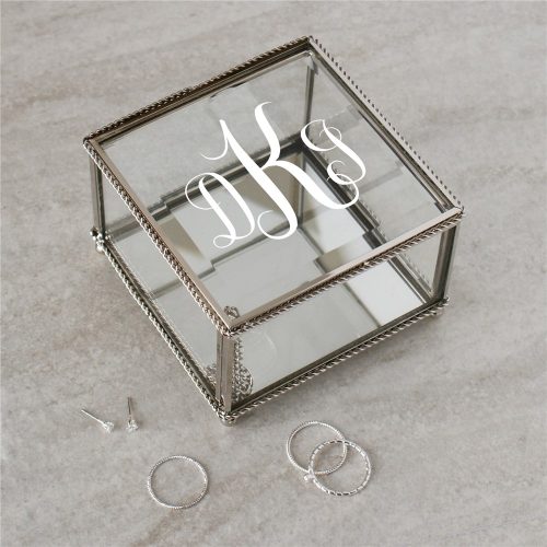 Personalized Script Monogram Jewelry Box