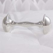 Engraved Silver Baby Rattle