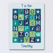 Personalized Alphabet Baby Boy Canvas
