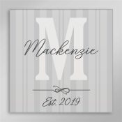 Personalized Family Initial Square Canvas