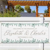 Personalized Eucalyptus Wedding Banner