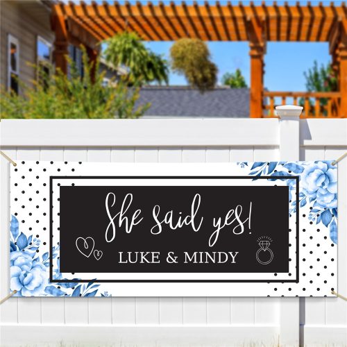 Personalized She Said Yes! Banner
