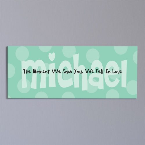 The Moment We Saw You... Personalized Baby Wall Canvas
