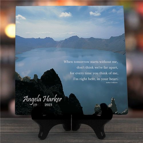 When Tomorrow Starts Without Me Personalized Memorial 10" x 10" Photo Wall Canvas