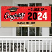 Personalized Cap over Congrats Banner