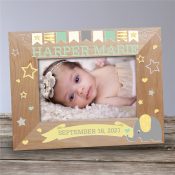 Personalized Baby Elephant Wooden Frame