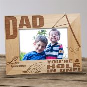 Personalized "A Hole In One" Golf Wood Picture Frame