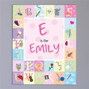 Alphabet girl canvas