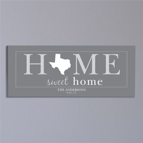 Personalized Home Sweet Home Wall Canvas