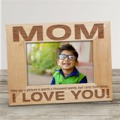 Mother's Day Personalized Wooden Picture Frame...Three Little Words