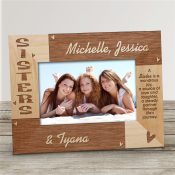 Sisters Personalized Wooden Picture Frame