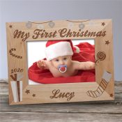 My First Christmas Engraved Picture Frame