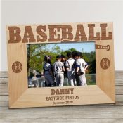 Baseball Wood Picture Frame