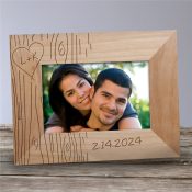 Engraved Tree Carving Wood Frame