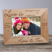 Engraved Love Is Picture Frame