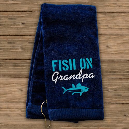 Personalized Fish on Grandpa Towel