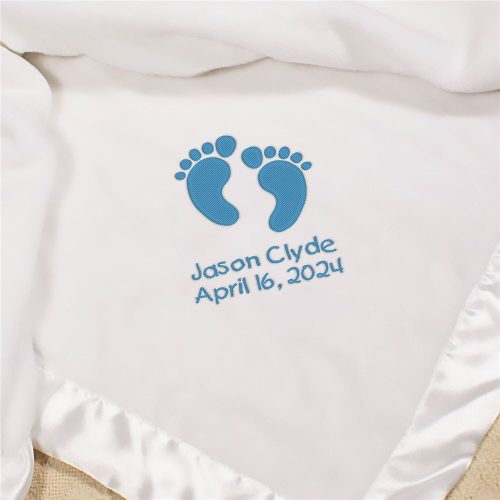 Embroidered Baby Boy Fleece Blanket