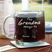Engraved Belongs To Glass Mug