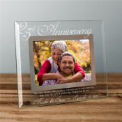 25th Anniversary Glass Picture Frame