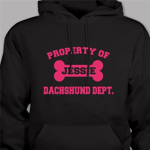Personalized Property Of Dog Breed Hooded Sweatshirt